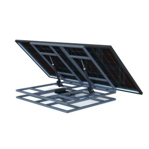 dual axis solar tracker for vehicle roof